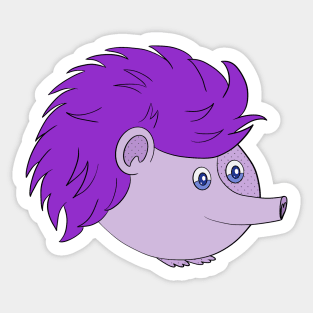 Purple Hedgehog Sticker